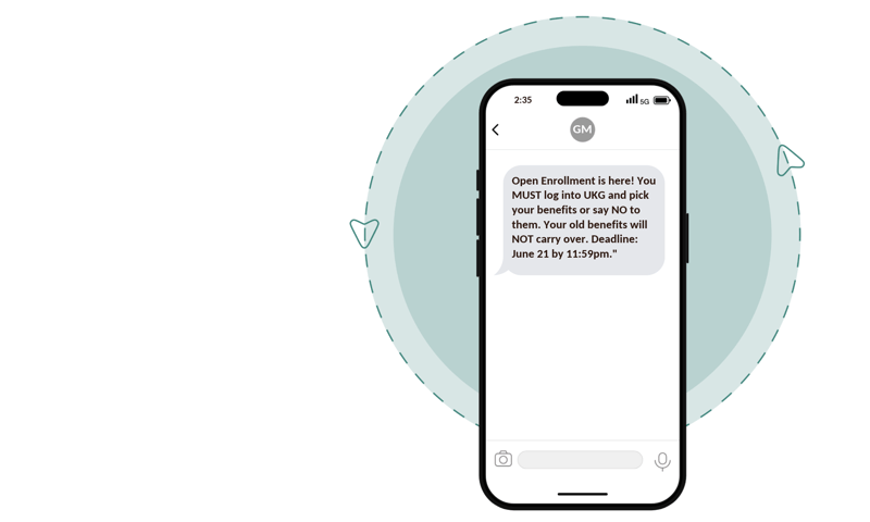 Open Enrollment text example